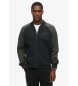 Superdry College graphic knitted bomber jacket black