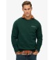 Superdry City crew neck loose sweatshirt with logo Core green