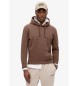 Superdry Loose hooded sweatshirt with logo Core City brown