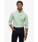 Superdry Chemise oxford verte à manches longues