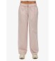 Superdry Katoenen Streep Elastische Broek roze