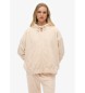 Superdry Bluza Country Club Velour Ziphood różowa