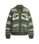 Superdry Groen grof gebreid vest met print