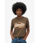 Superdry VL T-shirt and brown trims