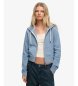 Superdry Essential Logo Cropped blue sweatshirt