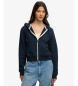 Superdry Essential Logo Cropped Ziphood navy