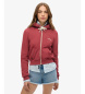Superdry Sweatshirt Essential Logo Cropped Ziphood bordeauxrood