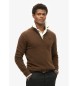 Superdry Maglione ricamato Essential marrone