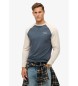 Superdry T-shirt de basebol azul