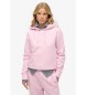 Superdry Felpa con cappuccio Essential Logo Emb rosa