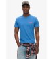 Superdry T-shirt en coton biologique avec logo Bleu essentiel