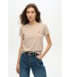 Superdry T-shirt met logo Essential beige