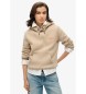 Superdry Essential logo beige sweatshirt