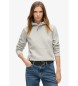 Superdry Sweatshirt med hætte og logo Essential grey