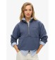 Superdry Sweat demi-zip avec logo essentiel bleu