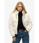 Superdry Hibridna jakna Everest izstopajoče bele barve