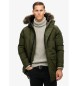 Superdry Parka de pelo sintético Everest verde