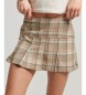 Superdry Beige pleated skirt 1/2 pleated plaid skirt