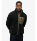 Superdry Vintage Retro fleeceforing med fuld lynls, sort