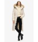 Superdry Fuji bež dolg plašč