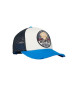 Superdry Niebieska siatkowa czapka truckerka