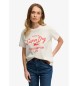 Superdry Camiseta Heritage Hamptons blanco crema