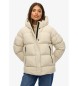 Superdry Casaco com capuz 5 Baffle Sports Puffer bege