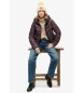 Superdry Quilted hooded jacket Fuji purple