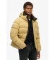 Superdry Quilted microfibre hooded jacket Sports yellow