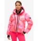 Superdry Quilted hooded jacket pink