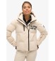 Superdry Beige quilted hooded jacket