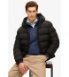 Superdry Sports quilted hooded jacket Sports black