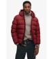 Superdry Hooded quilted jacket Sports red