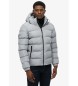 Superdry Sport-Pufferjacke mit Kapuze grau Superdry Sport-Pufferjacke mit Kapuze grau