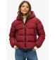 Superdry Casaco Stanton com capuz e acolchoado vermelho