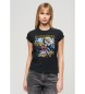 Superdry T-shirt Iron Maiden preta