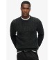 Superdry Flechtstrickpullover Jacob dunkelgrau