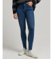 Superdry Jeans skinny a vita alta in cotone organico blu