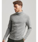 Superdry Jersey cepillado de cuello vuelto gris