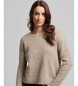 Superdry Essential beige Pullover mit Rundhalsausschnitt