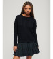 Superdry Knitted knitted jumper with round neck and navy drop shoulders