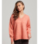 Superdry Oversized V-neck jumper coral