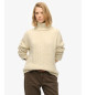 Superdry Pull beige à roulettes Superdry Pull beige à roulettes