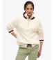 Superdry Pull à demi-fermeture éclair Tipped beige