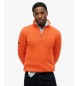 Superdry Orange Henley Cotton Classics Jumper