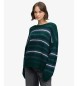 Superdry Jersey Slouchy Brushed Stripe verde