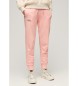 Superdry Jogger trousers with logo Essential pink