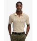 Superdry Texture beige polo shirt