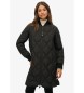 Superdry Long Quilted Liner Jacket black