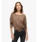 Superdry Brown long sleeve knitted T-shirt